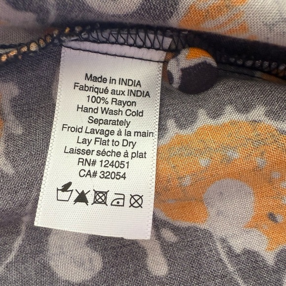 Porridge Darian Tunic Dress in Orange & Navy Long Sleeve Mini Size Medium - Picture 13 of 13